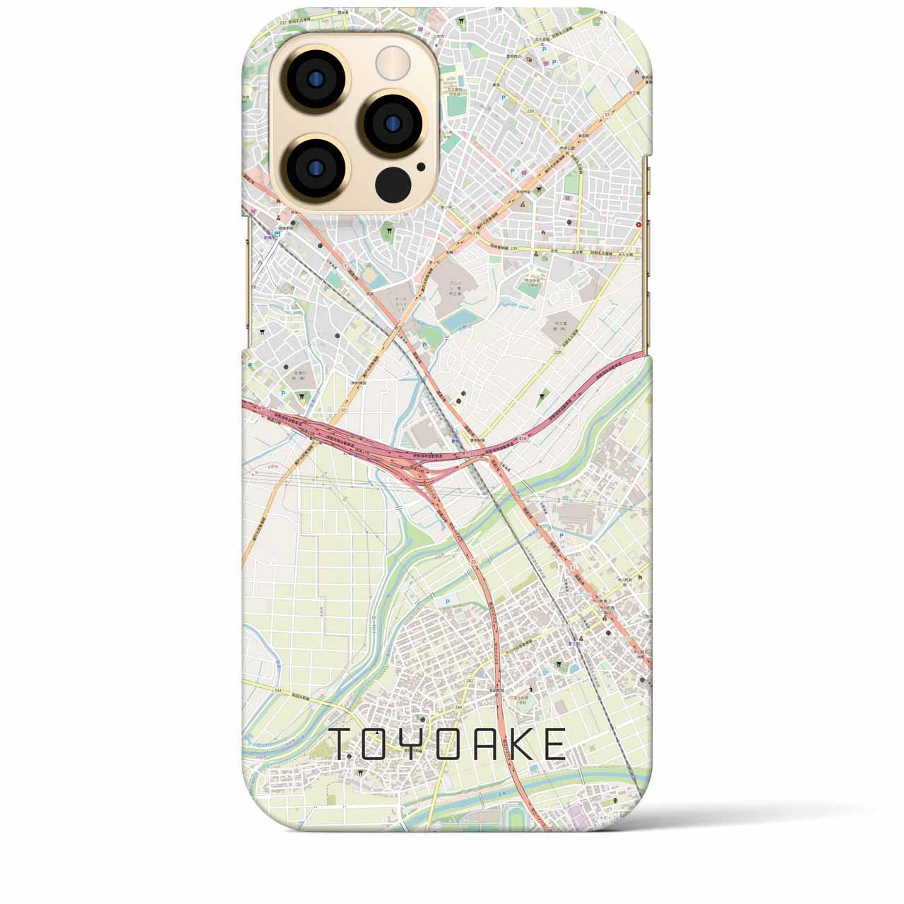 【豊明（愛知県）】地図柄iPhoneケース（バックカバータイプ）