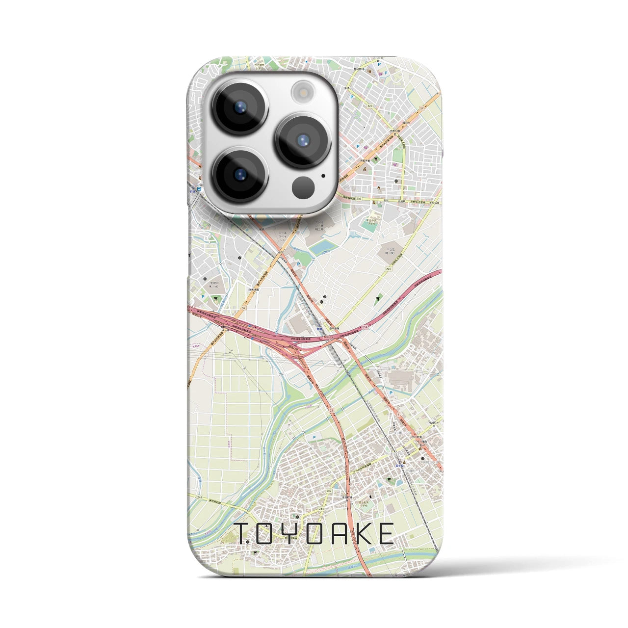 【豊明（愛知県）】地図柄iPhoneケース（バックカバータイプ）
