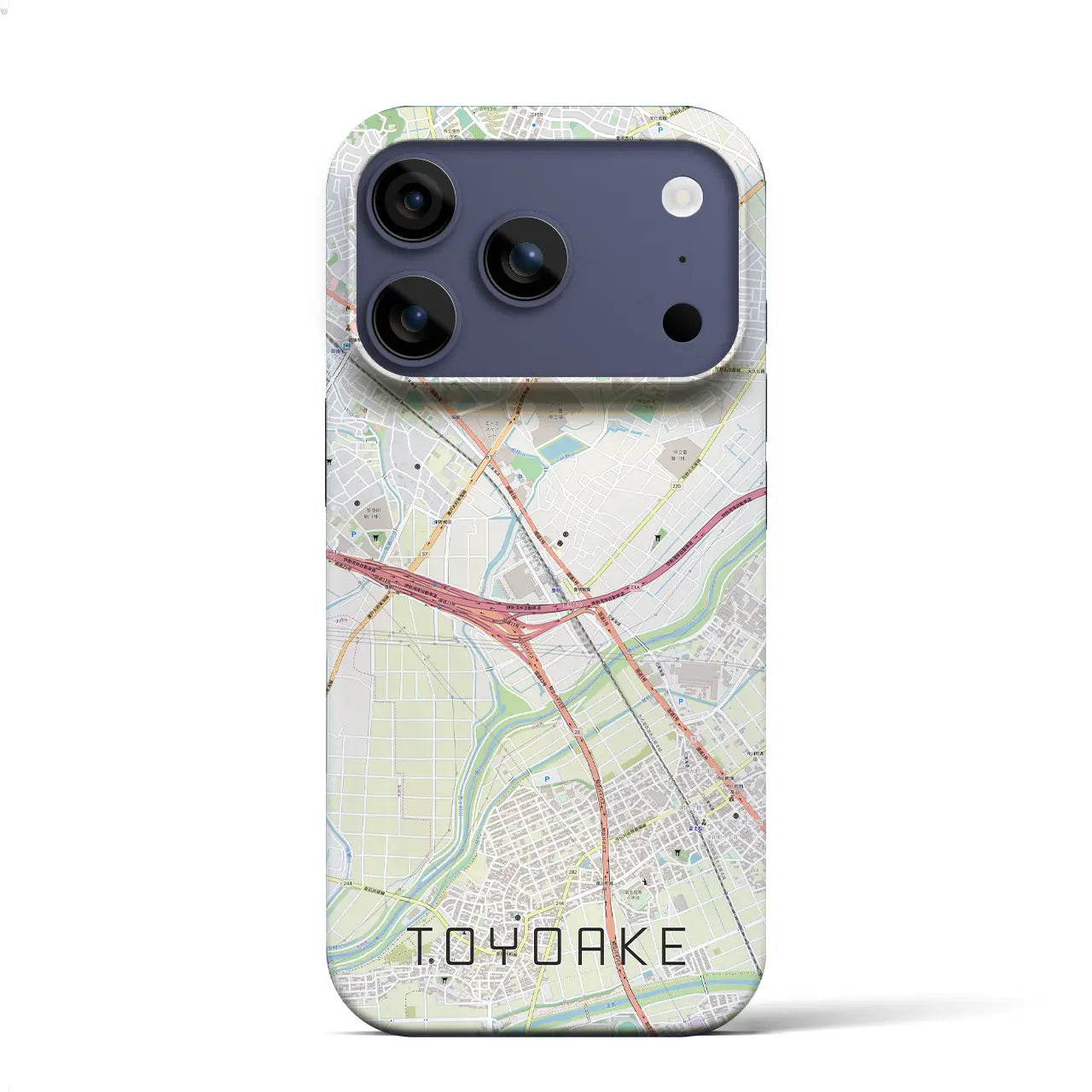 【豊明（愛知県）】地図柄iPhoneケース（バックカバータイプ）