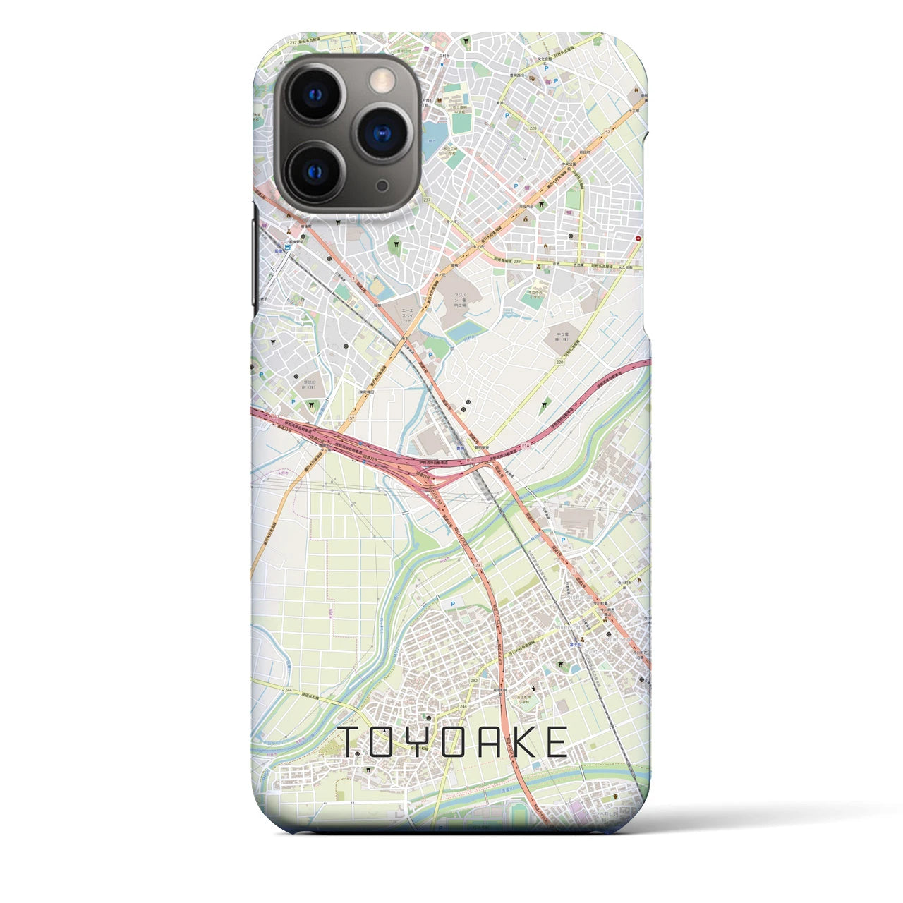 【豊明（愛知県）】地図柄iPhoneケース（バックカバータイプ）