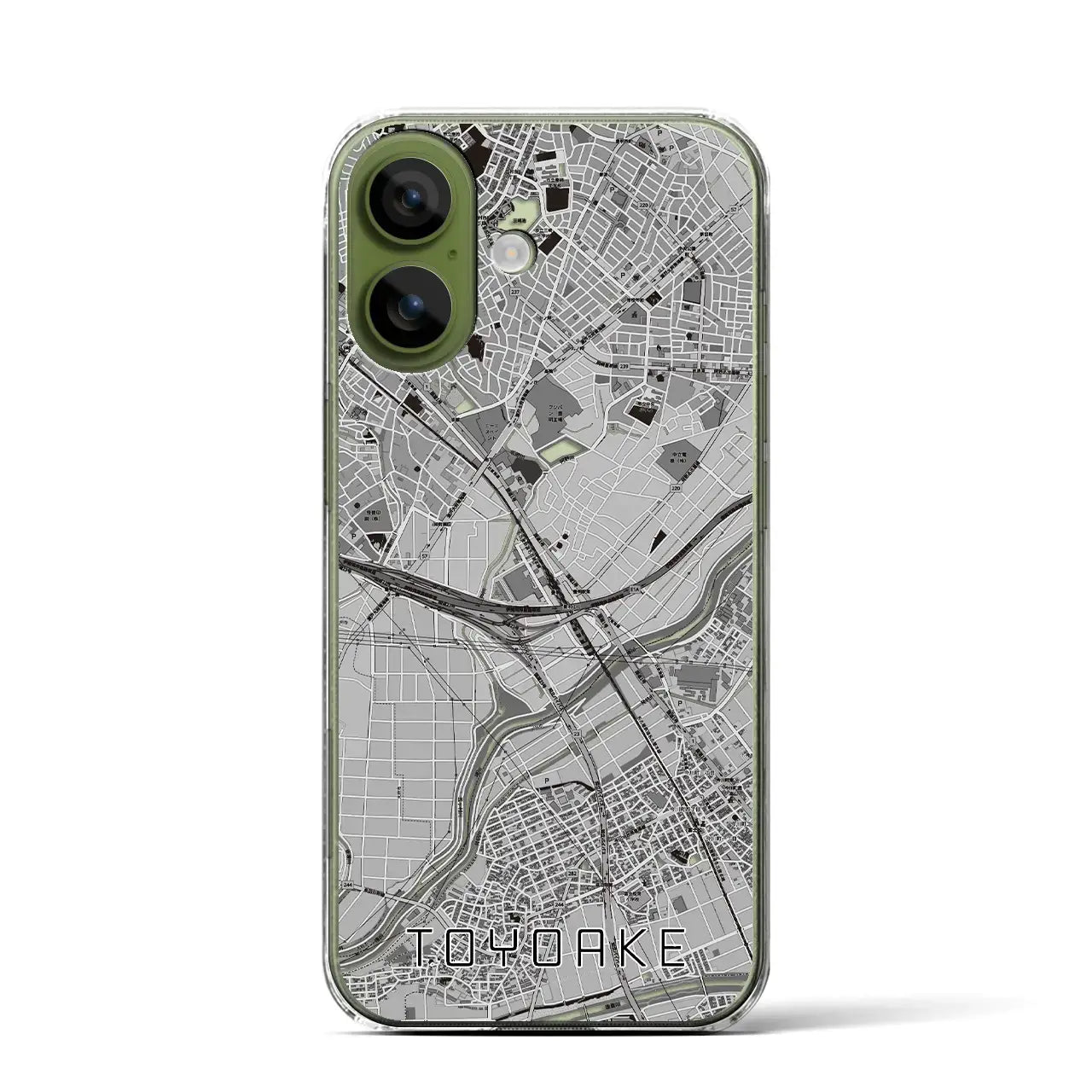 【豊明（愛知県）】地図柄iPhoneケース（クリアタイプ）