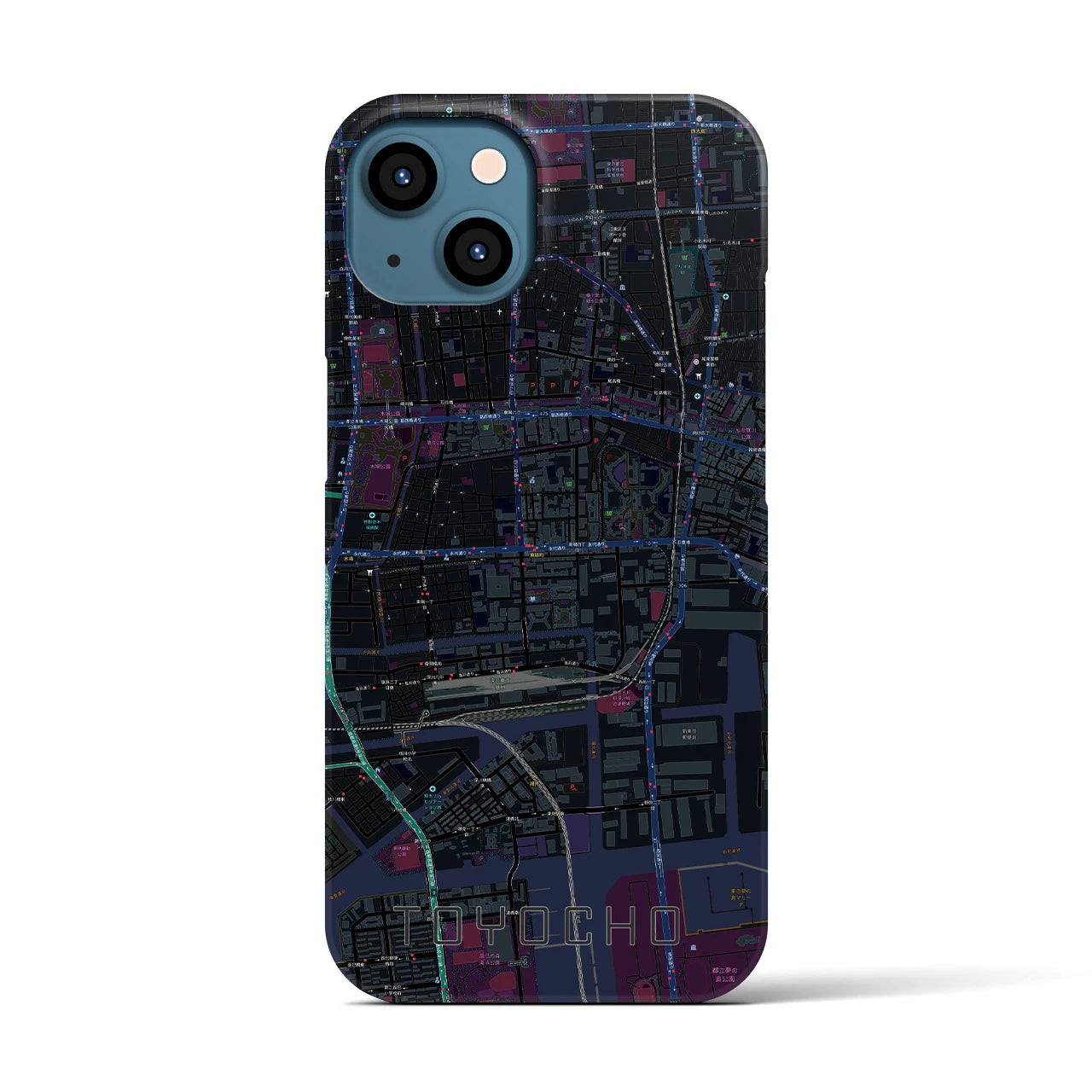【東陽町（東京都）】地図柄iPhoneケース（バックカバータイプ）