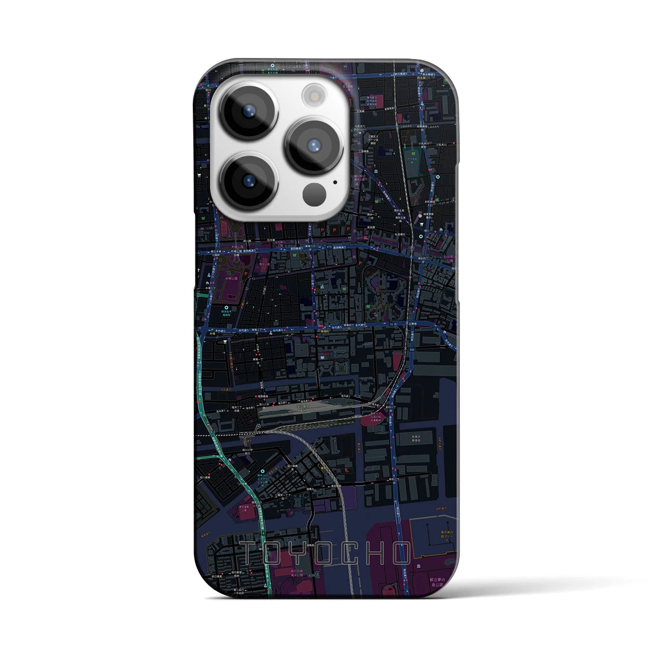 【東陽町（東京都）】地図柄iPhoneケース（バックカバータイプ）