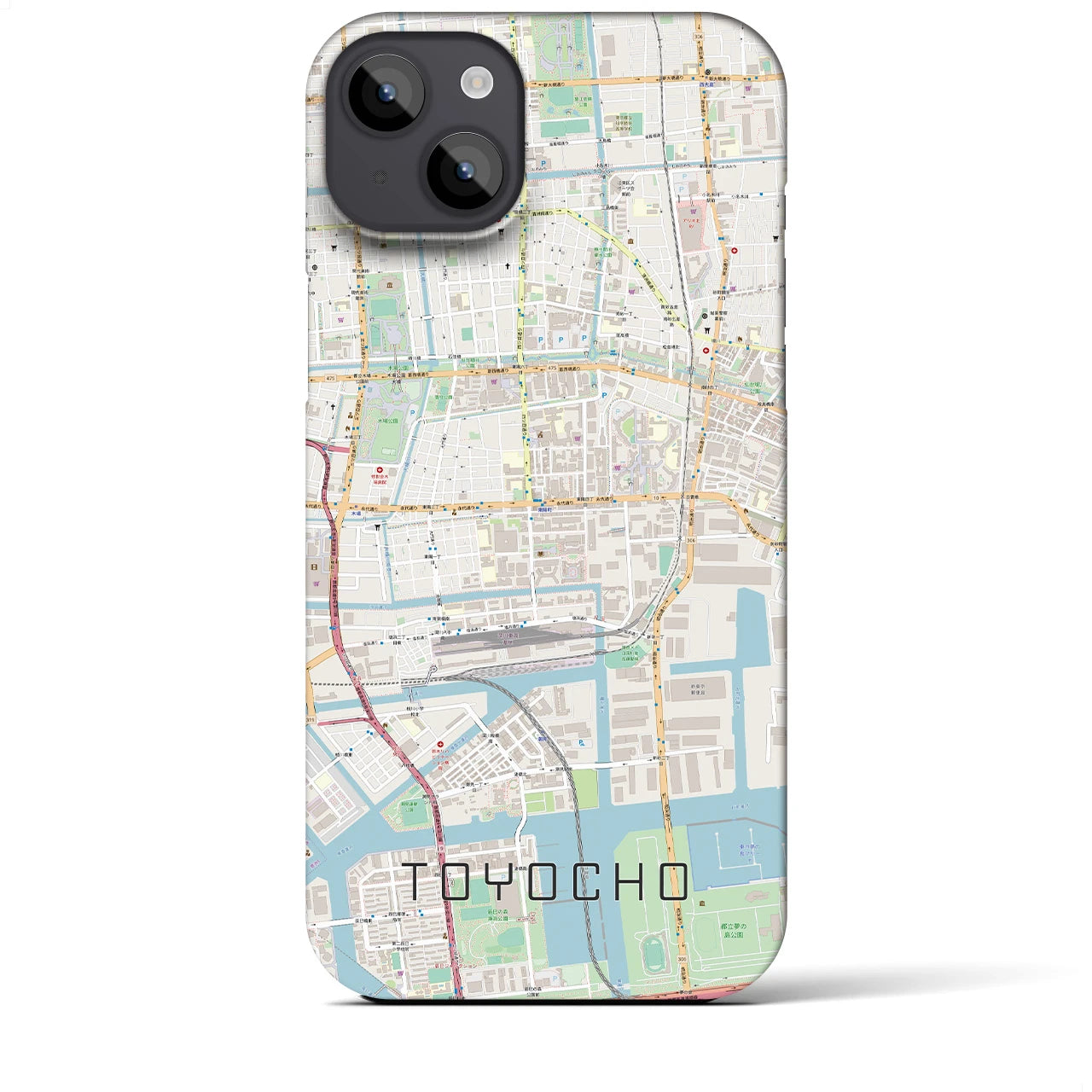 【東陽町（東京都）】地図柄iPhoneケース（バックカバータイプ）