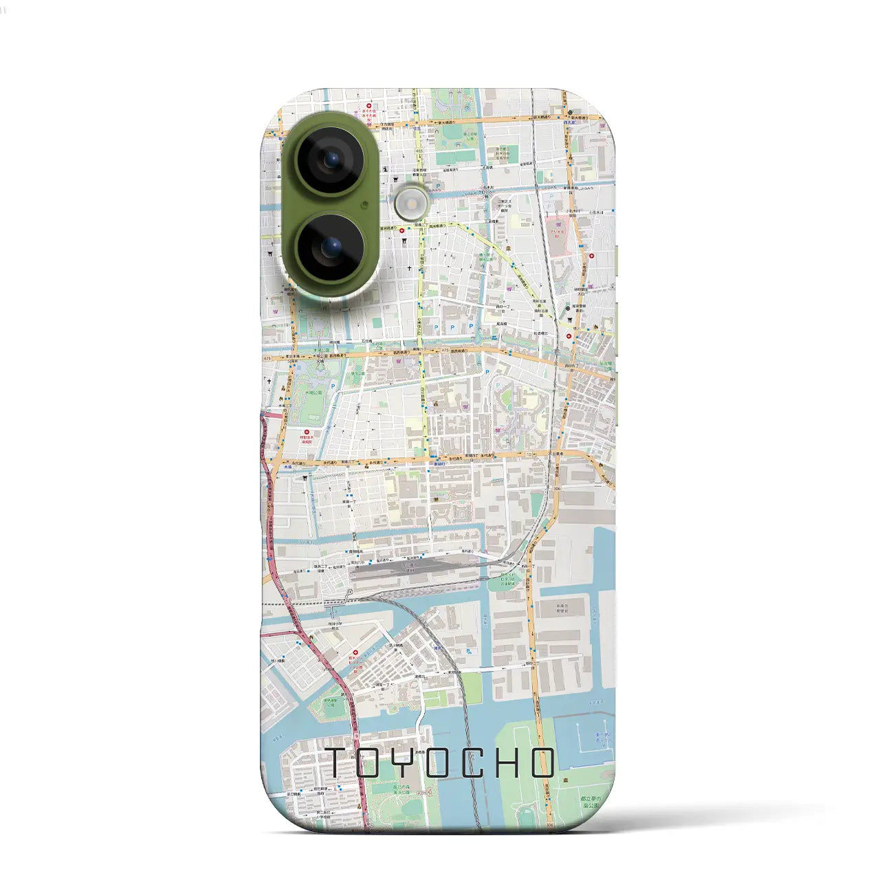 【東陽町（東京都）】地図柄iPhoneケース（バックカバータイプ）