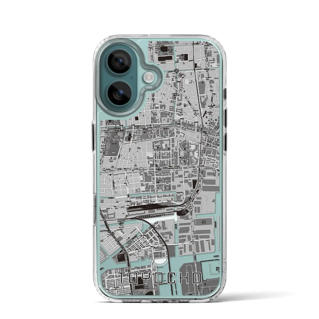 【東陽町（東京都）】地図柄iPhoneケース（MagSafeタイプ）モノトーン・iPhone 16 Pro 用
