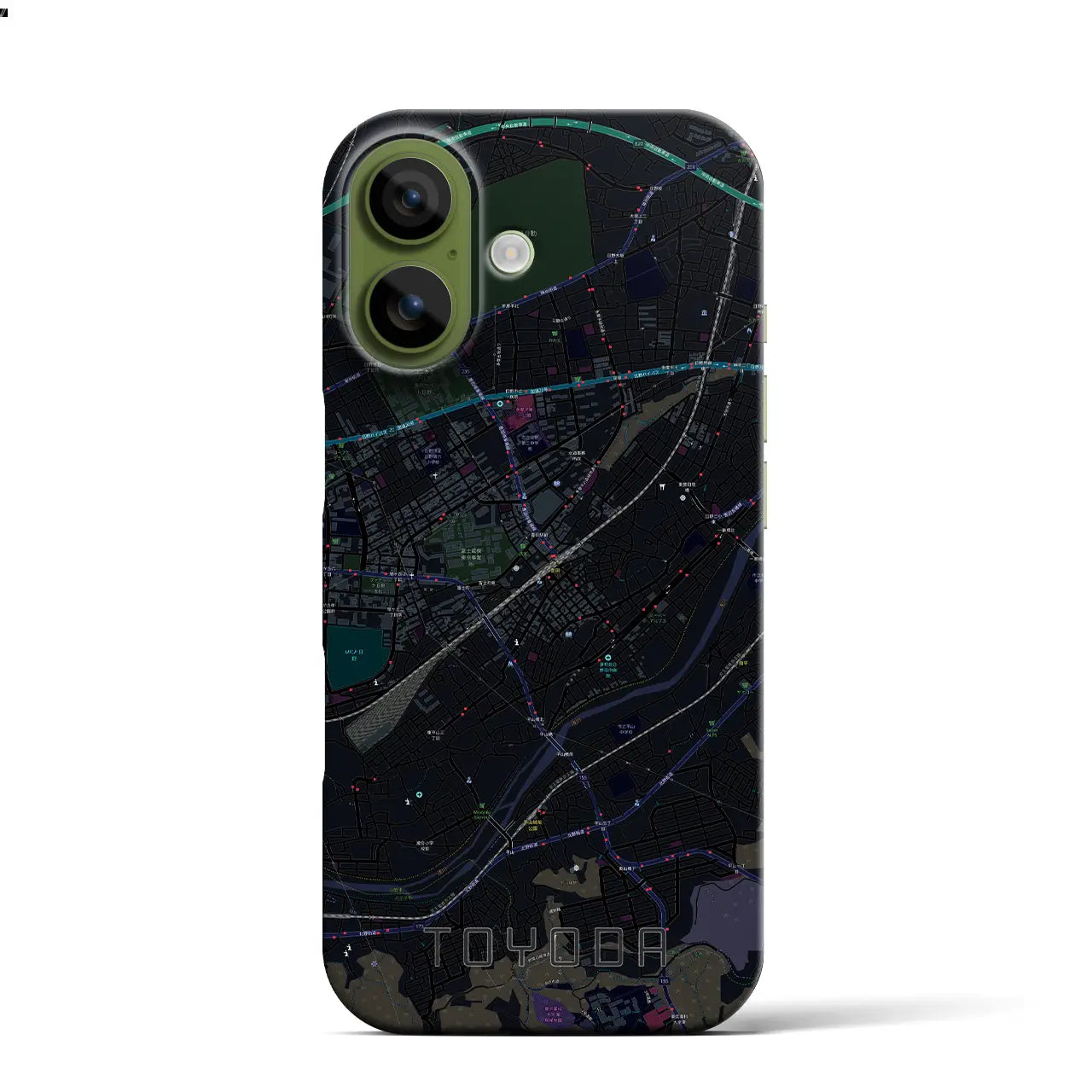 【豊田（東京都）】地図柄iPhoneケース（バックカバータイプ）