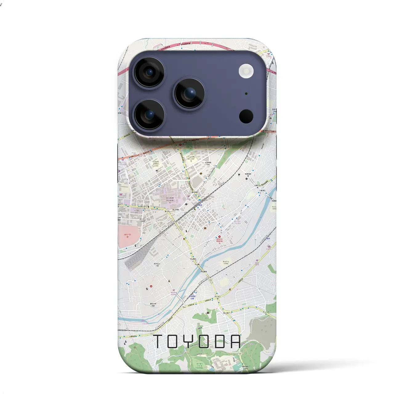 【豊田（東京都）】地図柄iPhoneケース（バックカバータイプ）