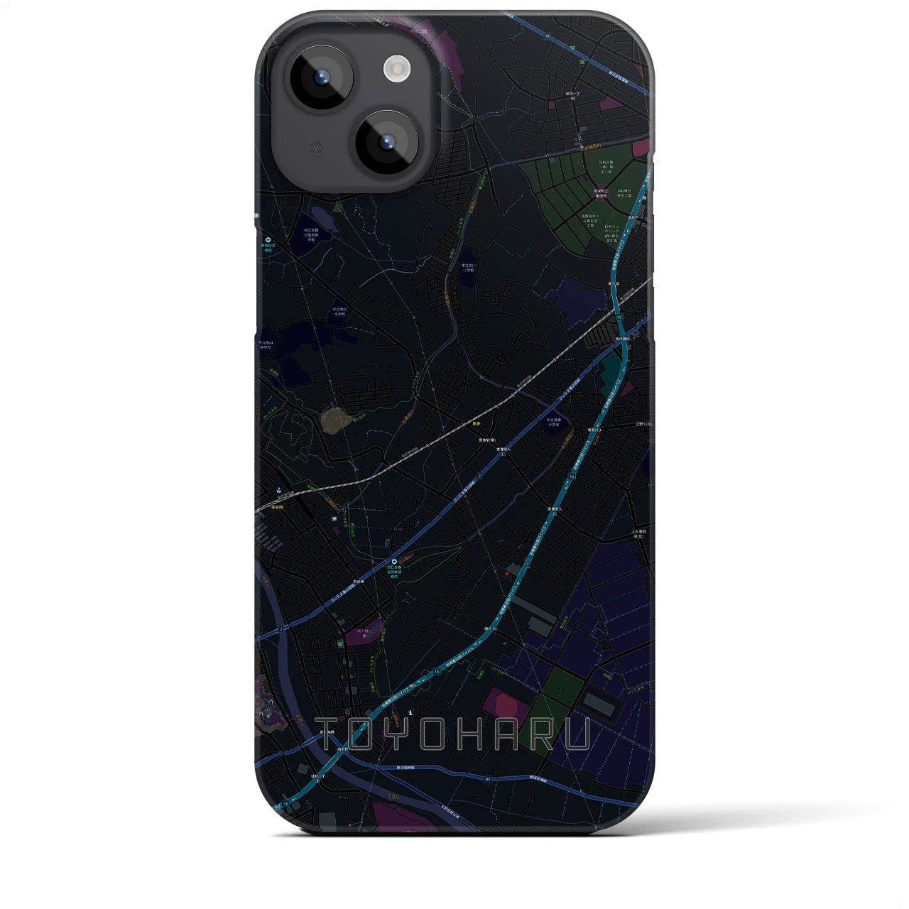 【豊春（埼玉県）】地図柄iPhoneケース（バックカバータイプ）