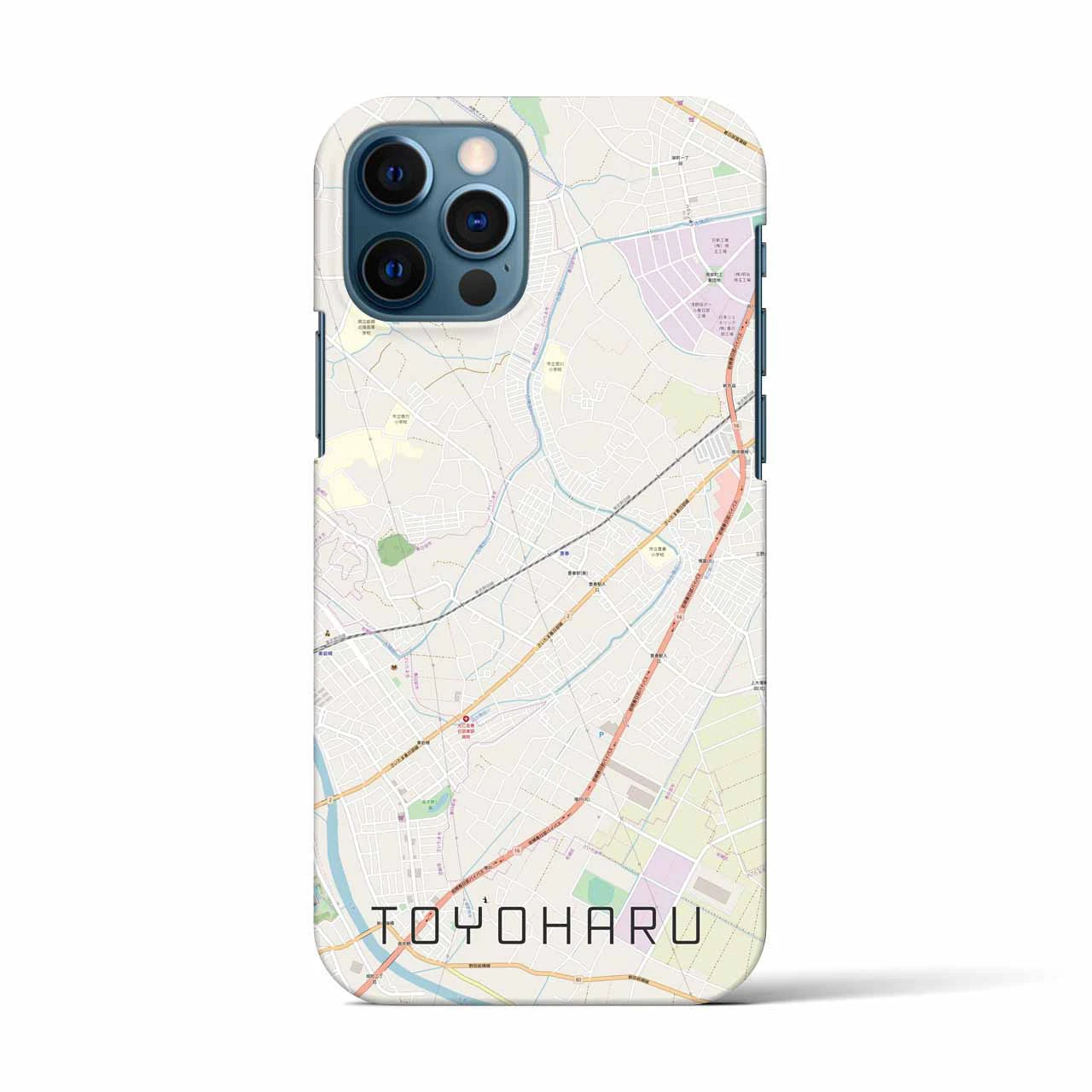 【豊春（埼玉県）】地図柄iPhoneケース（バックカバータイプ）