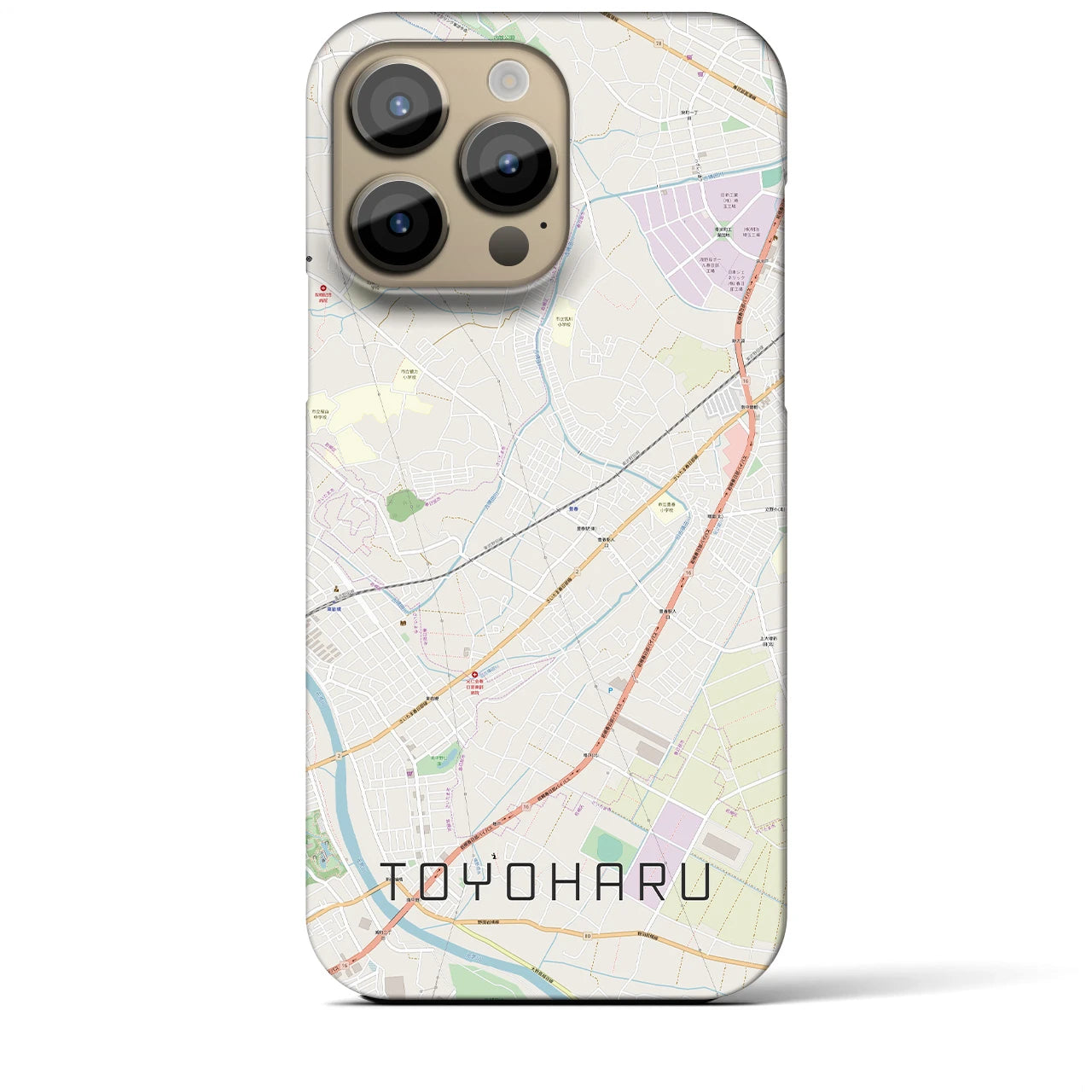 【豊春（埼玉県）】地図柄iPhoneケース（バックカバータイプ）