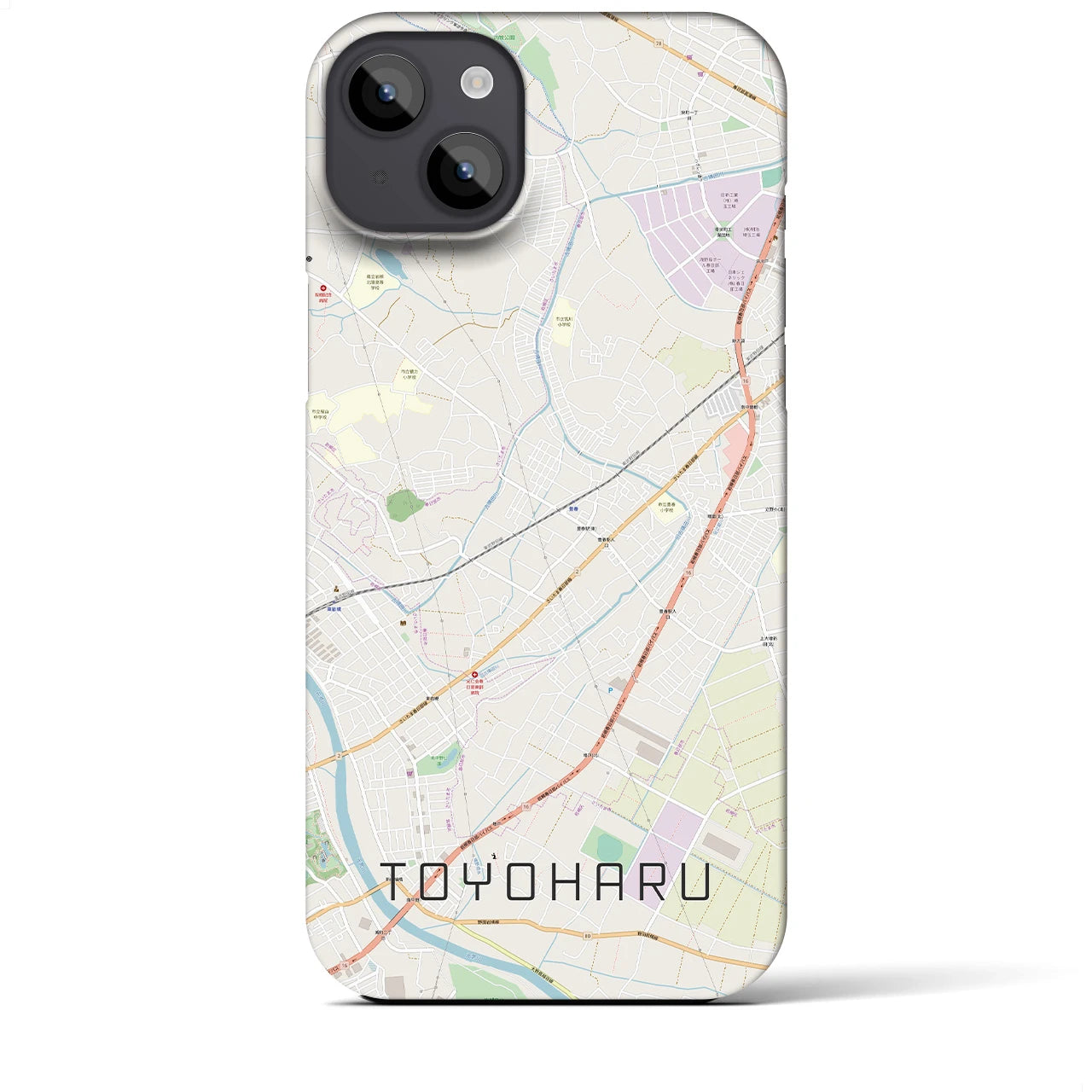【豊春（埼玉県）】地図柄iPhoneケース（バックカバータイプ）
