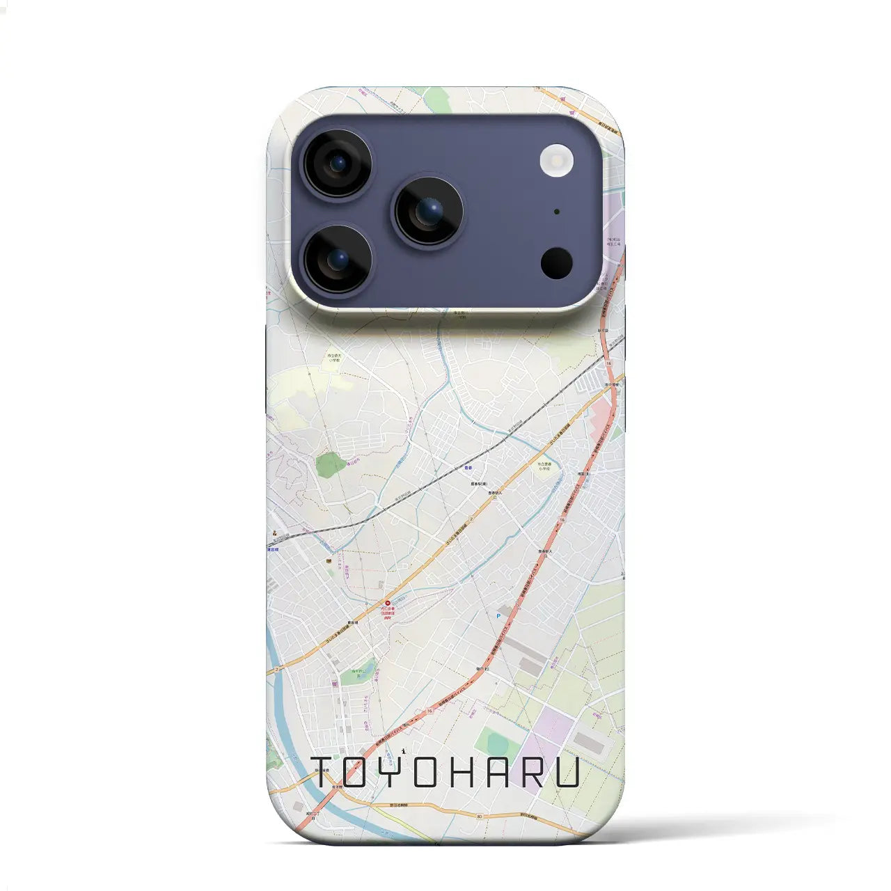 【豊春（埼玉県）】地図柄iPhoneケース（バックカバータイプ）