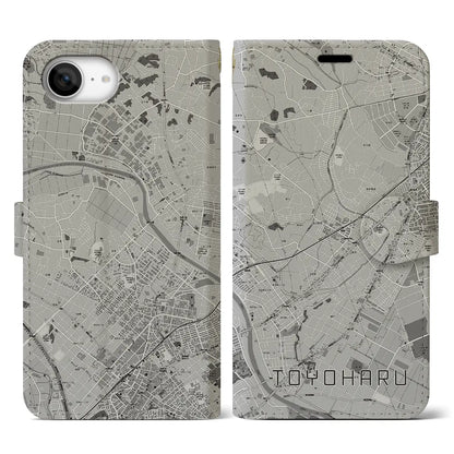 【豊春（埼玉県）】地図柄iPhoneケース（手帳タイプ）