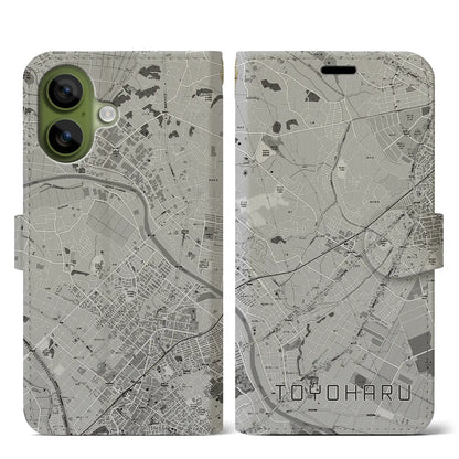 【豊春（埼玉県）】地図柄iPhoneケース（手帳タイプ）