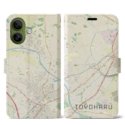 【豊春（埼玉県）】地図柄iPhoneケース（手帳タイプ）