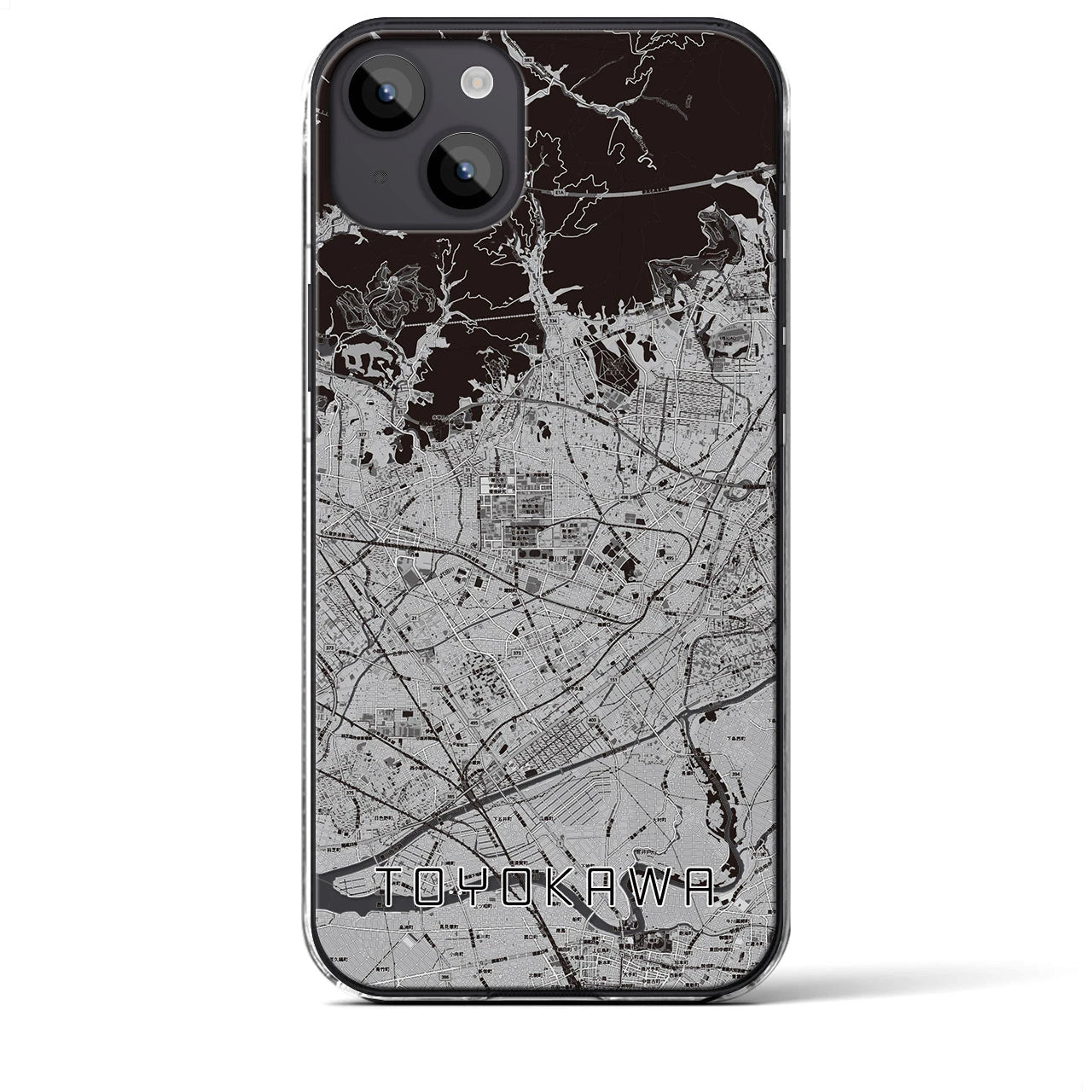 【豊川（愛知県）】地図柄iPhoneケース（クリアタイプ）