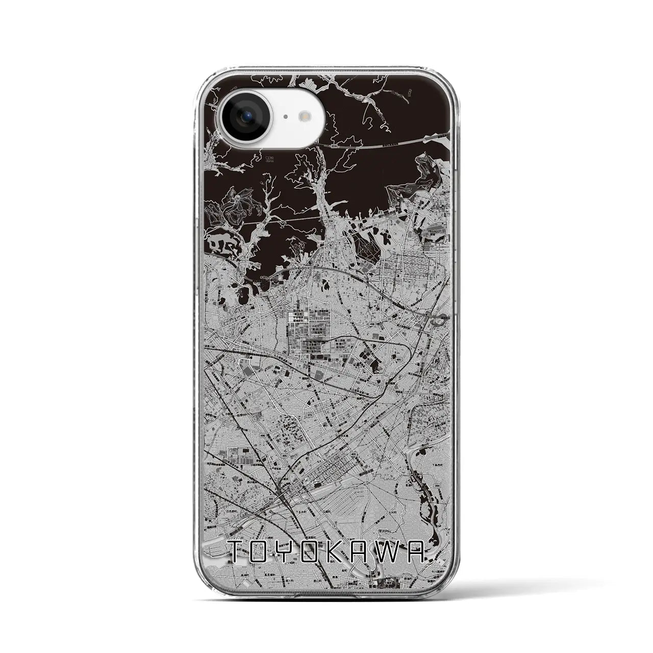 【豊川（愛知県）】地図柄iPhoneケース（クリアタイプ）