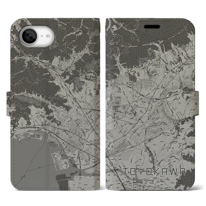 【豊川（愛知県）】地図柄iPhoneケース（手帳タイプ）