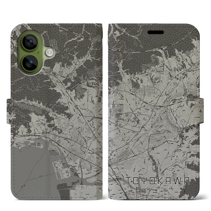 【豊川（愛知県）】地図柄iPhoneケース（手帳タイプ）