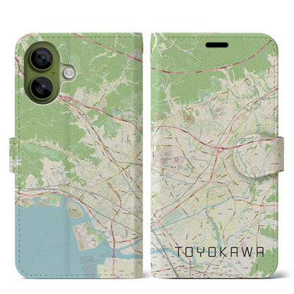 【豊川（愛知県）】地図柄iPhoneケース（手帳タイプ）