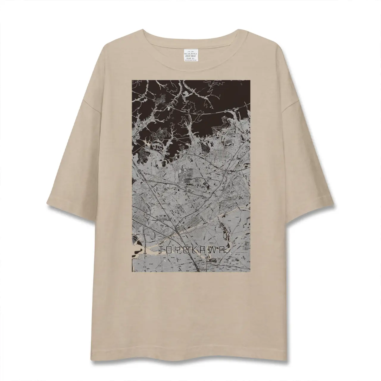【豊川（愛知県）】地図柄ビッグシルエットTシャツ