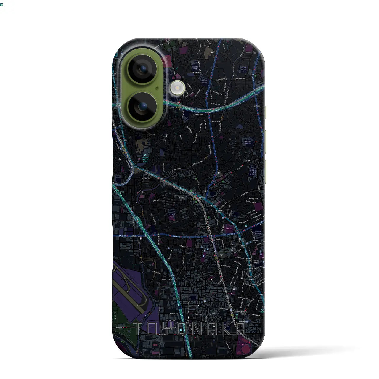 【豊中（大阪府）】地図柄iPhoneケース（バックカバータイプ）