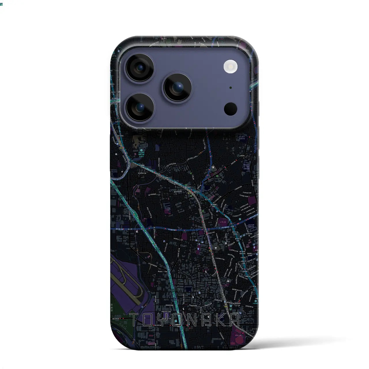 【豊中（大阪府）】地図柄iPhoneケース（バックカバータイプ）