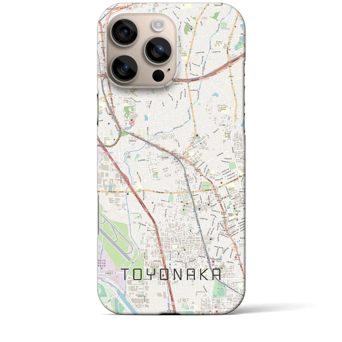 【豊中(大阪府)】地図柄iPhoneケース(バックカバータイプ)
