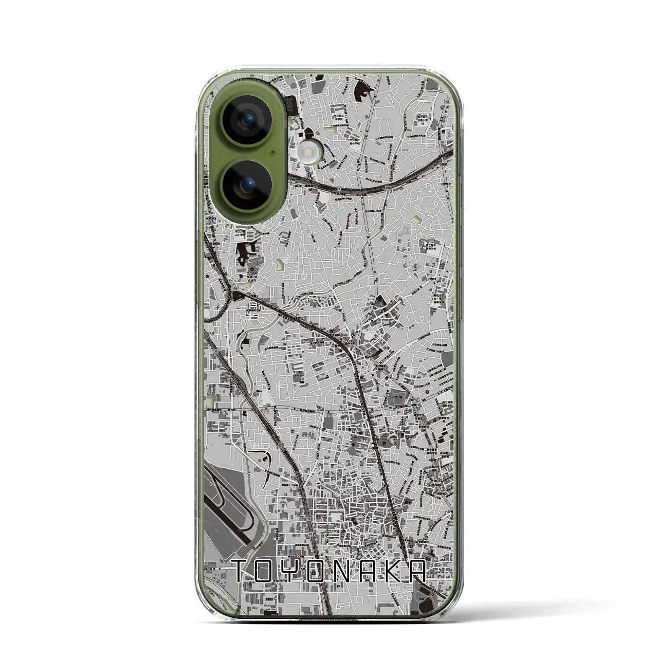 【豊中（大阪府）】地図柄iPhoneケース（クリアタイプ）
