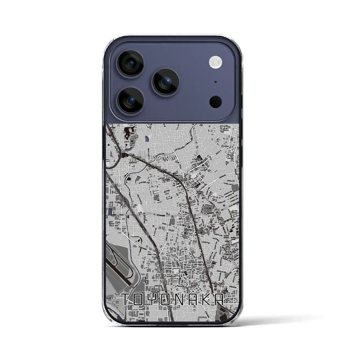 【豊中（大阪府）】地図柄iPhoneケース（クリアタイプ）