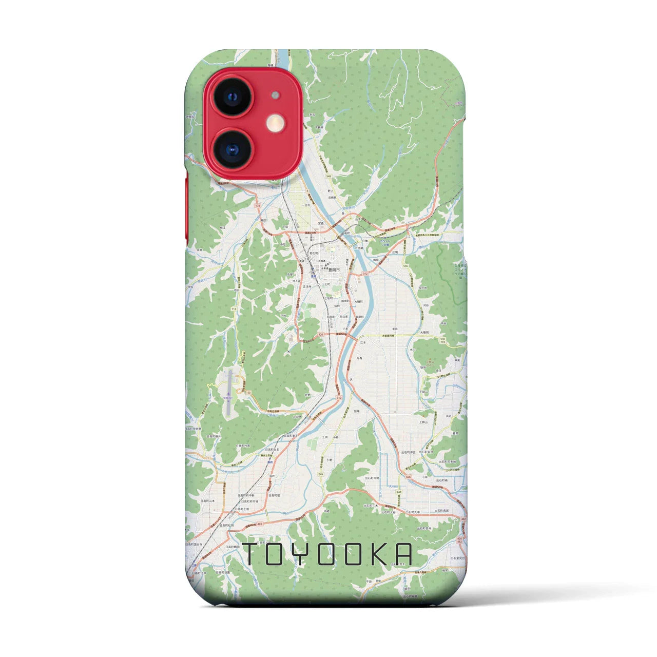 【豊岡（兵庫県）】地図柄iPhoneケース（バックカバータイプ）