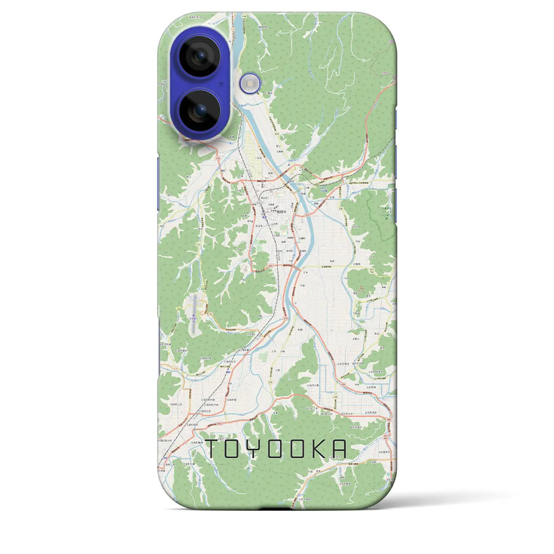 【豊岡（兵庫県）】地図柄iPhoneケース（バックカバータイプ）ナチュラル・iPhone 16 Pro Max 用