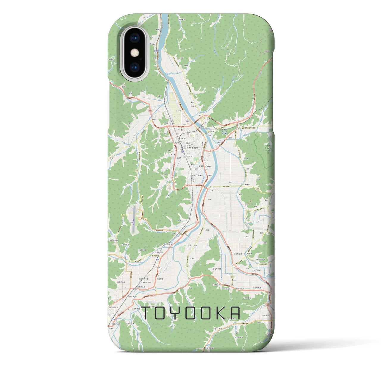 【豊岡（兵庫県）】地図柄iPhoneケース（バックカバータイプ）