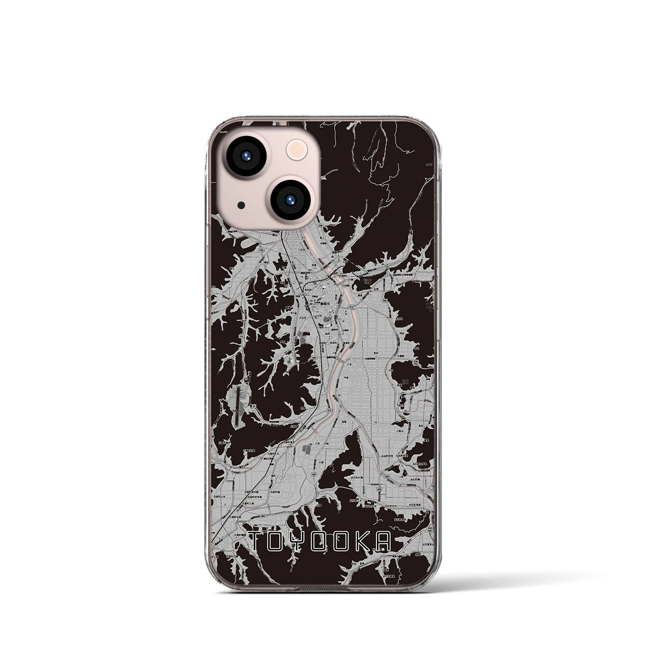 【豊岡（兵庫県）】地図柄iPhoneケース（クリアタイプ）