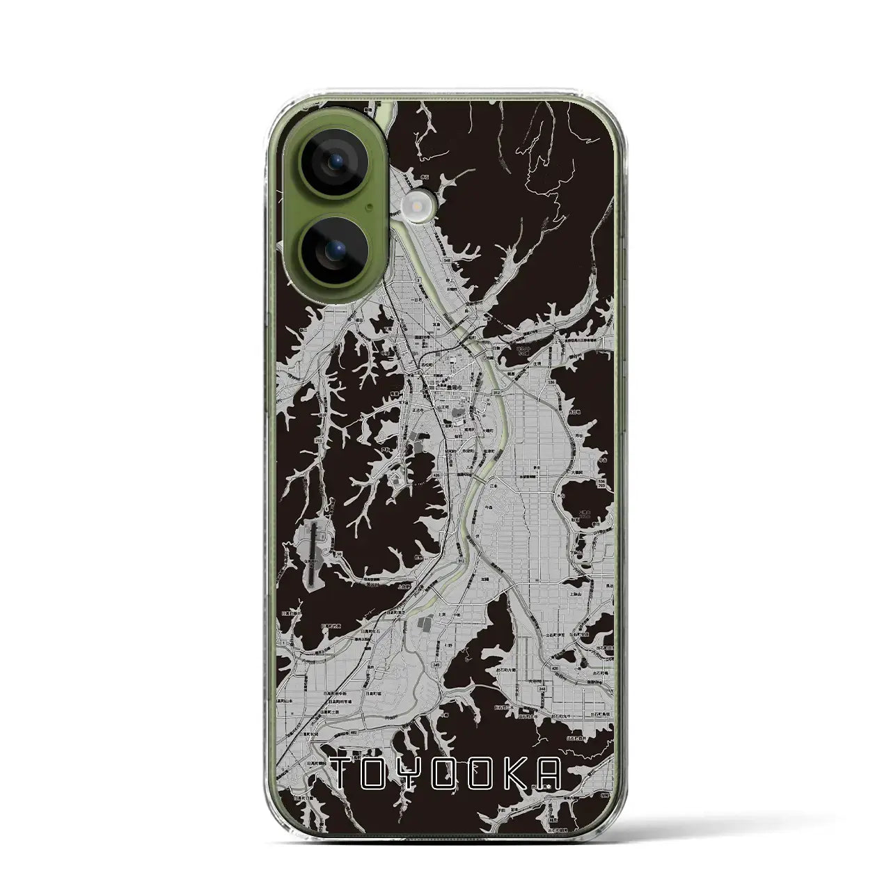 【豊岡（兵庫県）】地図柄iPhoneケース（クリアタイプ）