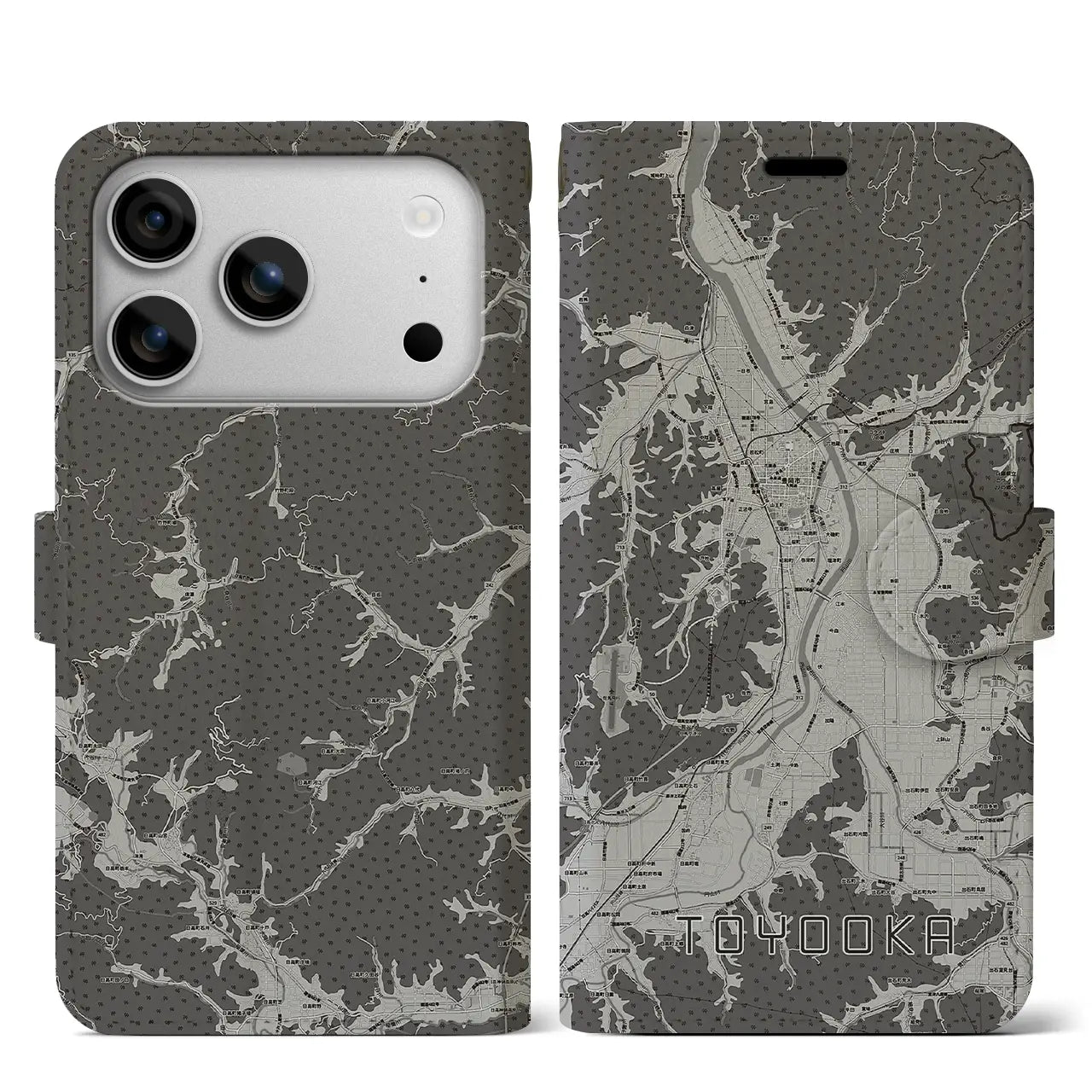 【豊岡（兵庫県）】地図柄iPhoneケース（手帳タイプ）