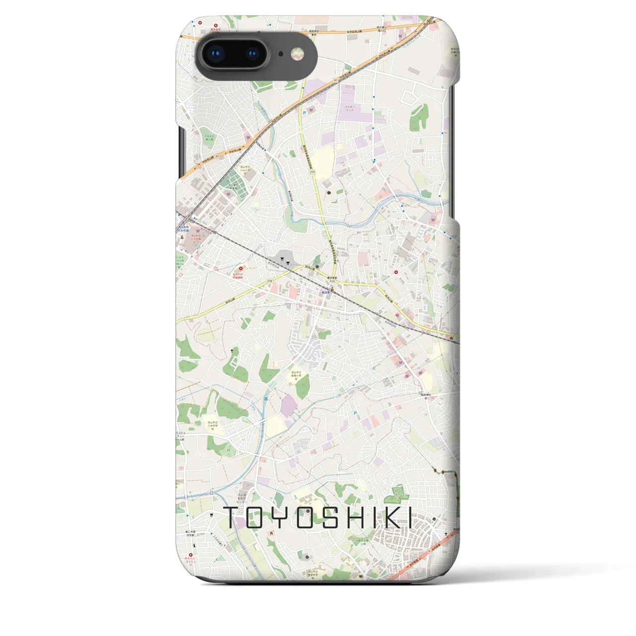 【豊四季（千葉県）】地図柄iPhoneケース（バックカバータイプ）