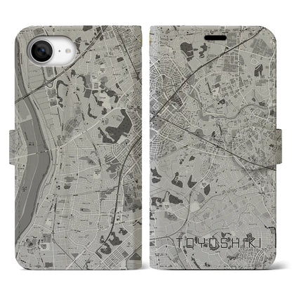 【豊四季（千葉県）】地図柄iPhoneケース（手帳タイプ）