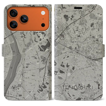 【豊四季（千葉県）】地図柄iPhoneケース（手帳タイプ）