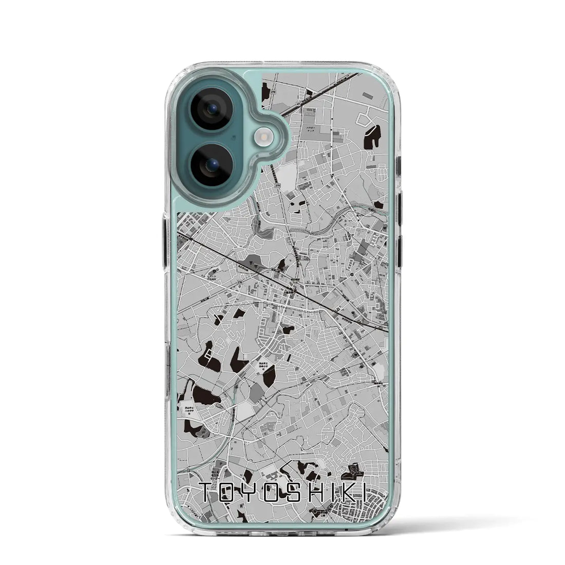 【豊四季（千葉県）】地図柄iPhoneケース（MagSafeタイプ）モノトーン・iPhone 16 Pro 用