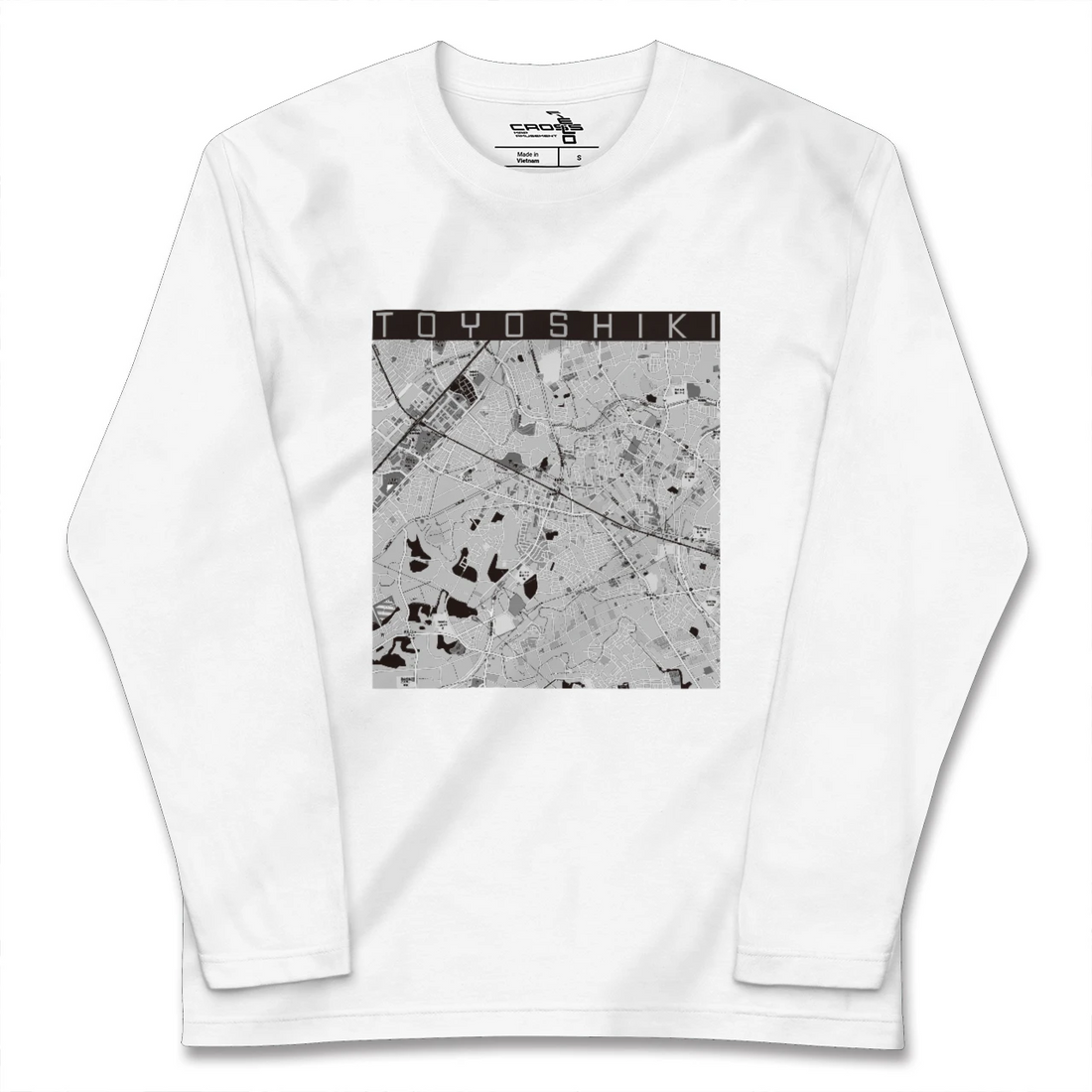 【豊四季(千葉県)】地図柄ロングスリーブTシャツ