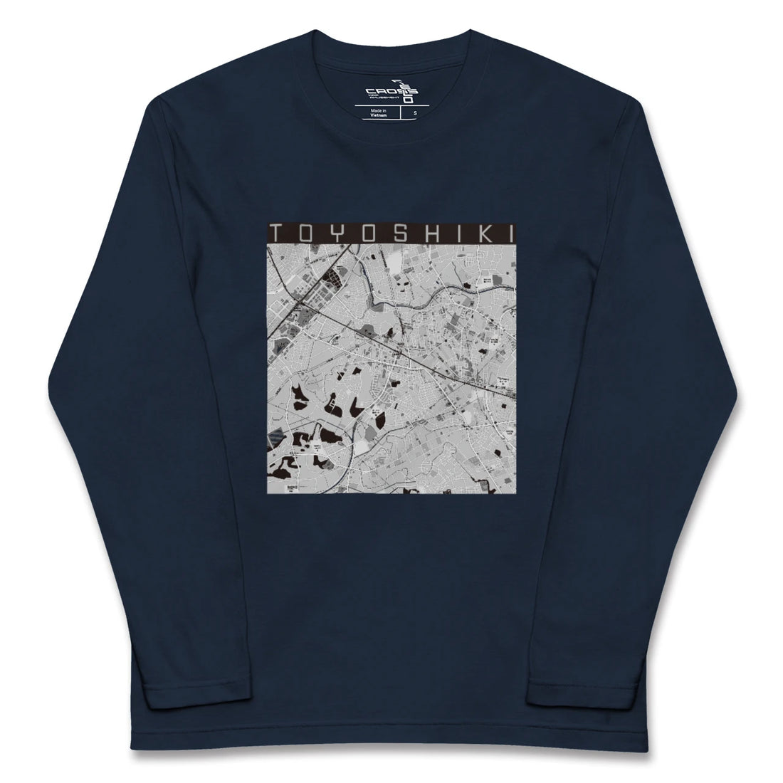 【豊四季（千葉県）】地図柄ロングスリーブTシャツ