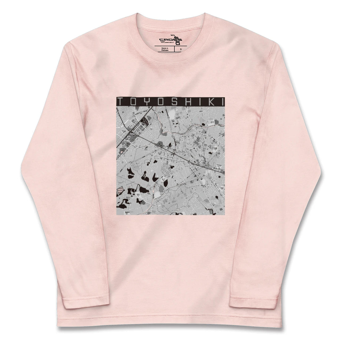 【豊四季（千葉県）】地図柄ロングスリーブTシャツ