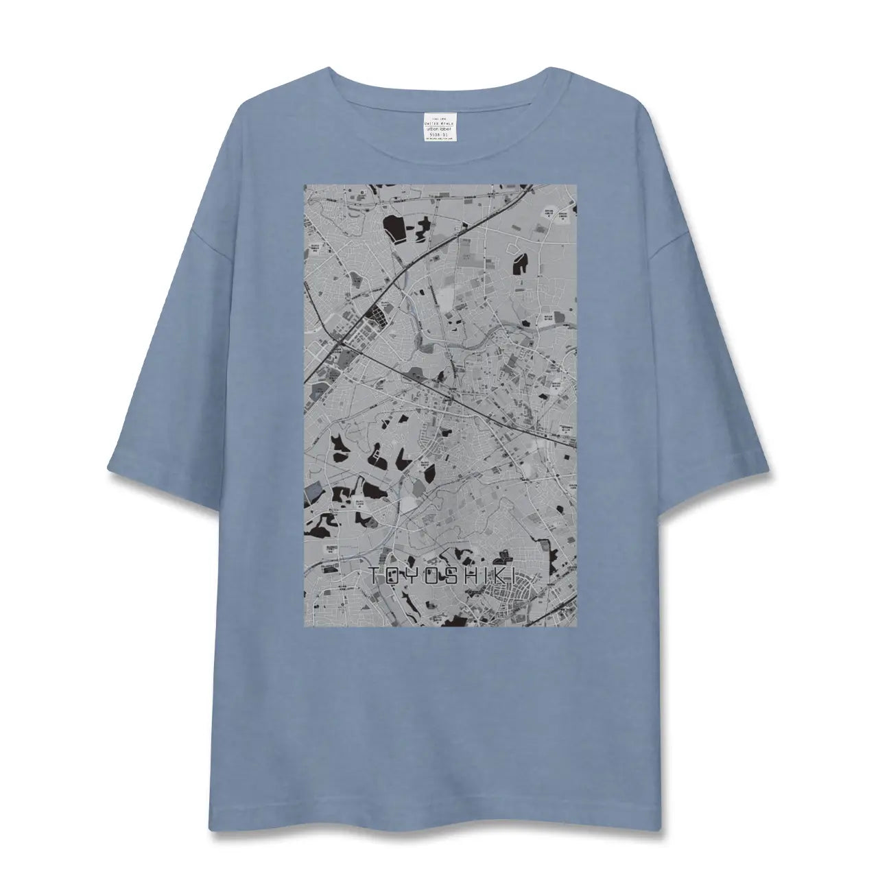 【豊四季（千葉県）】地図柄ビッグシルエットTシャツ
