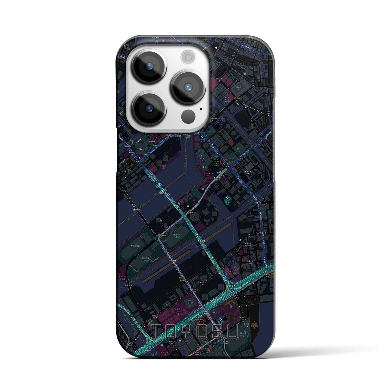 【豊洲（東京都）】地図柄iPhoneケース（バックカバータイプ）