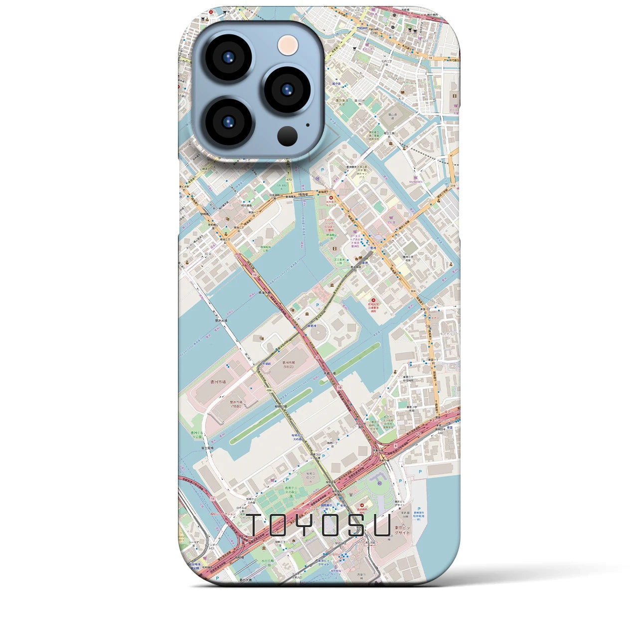 【豊洲（東京都）】地図柄iPhoneケース（バックカバータイプ）