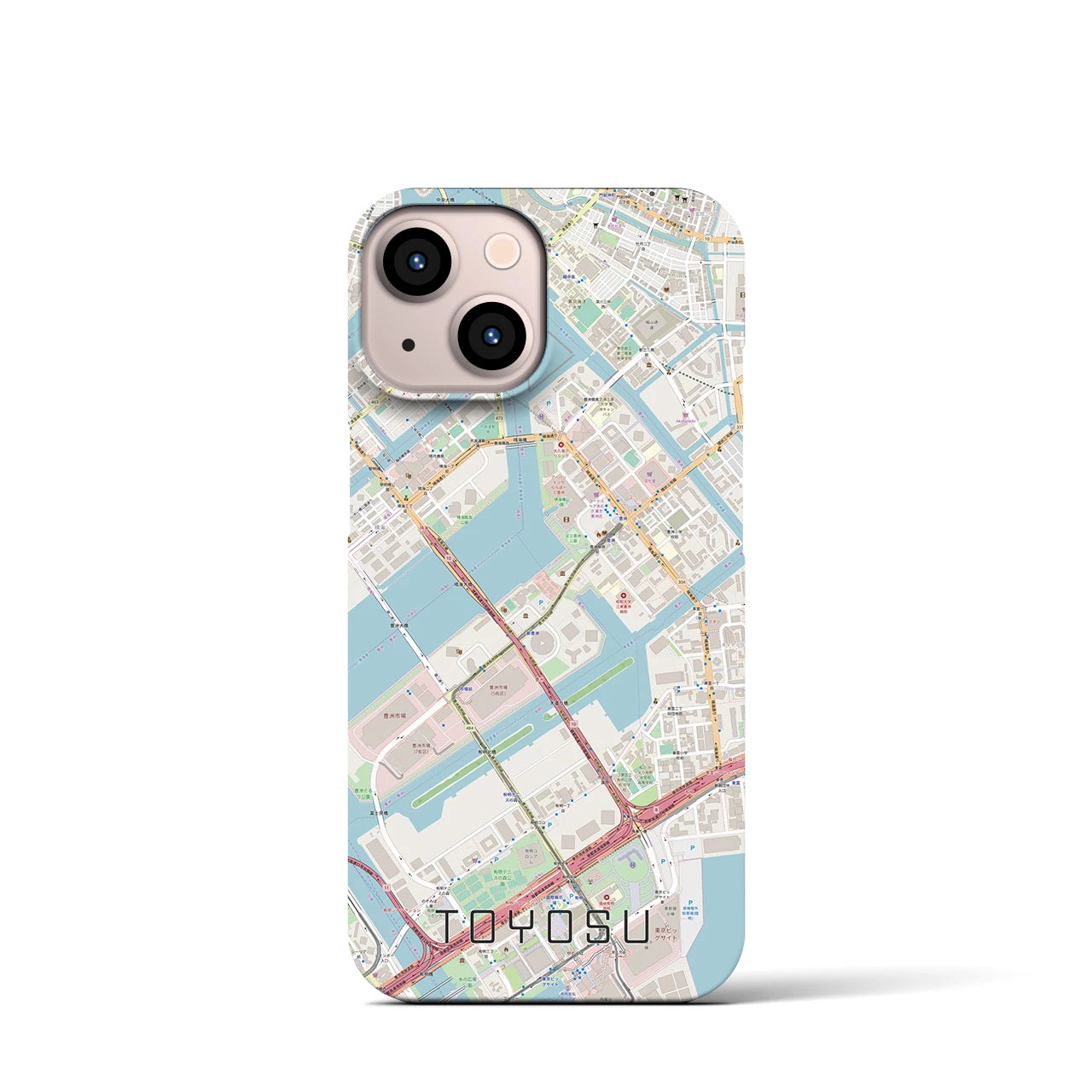 【豊洲（東京都）】地図柄iPhoneケース（バックカバータイプ）