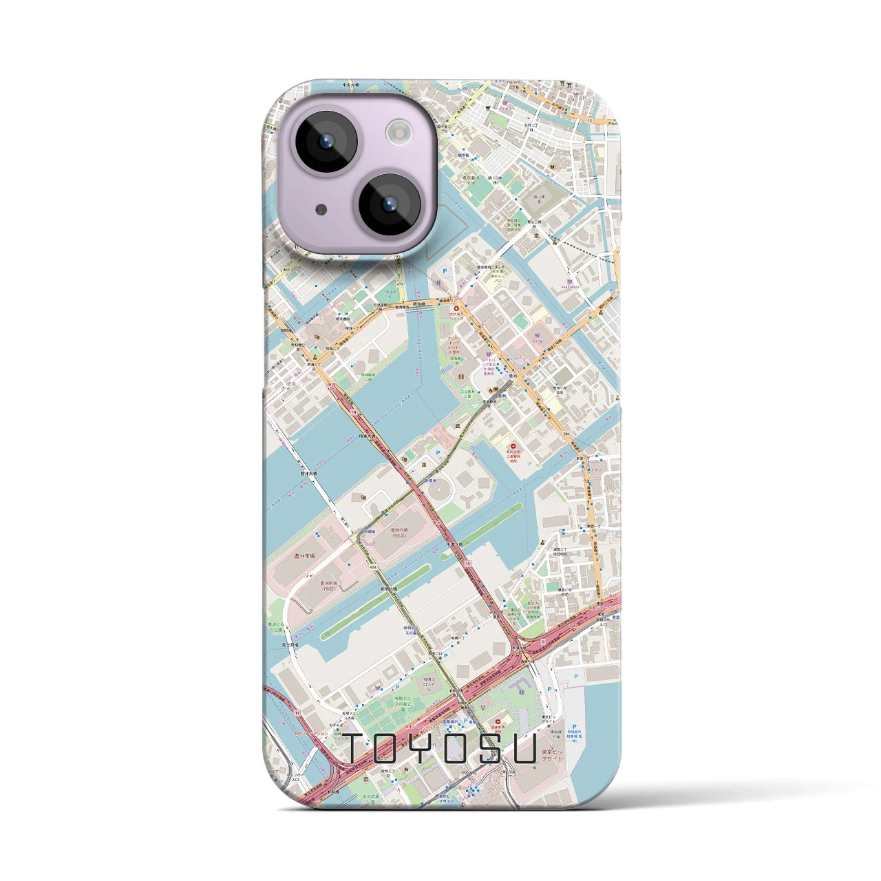 【豊洲（東京都）】地図柄iPhoneケース（バックカバータイプ）