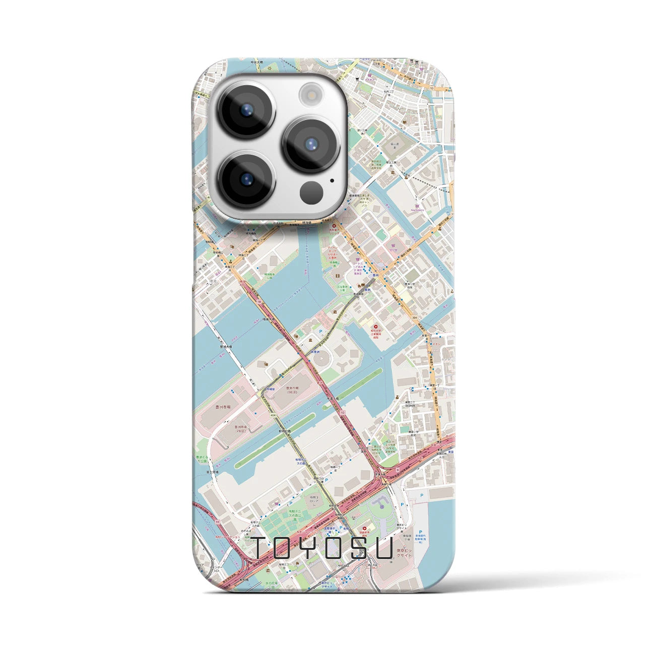 【豊洲（東京都）】地図柄iPhoneケース（バックカバータイプ）
